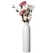 Uniquewise Contemporary White Cylinder Shaped Ceramic Table Flower Vase Holder, 12 Inch QI004364.L - alternate 1